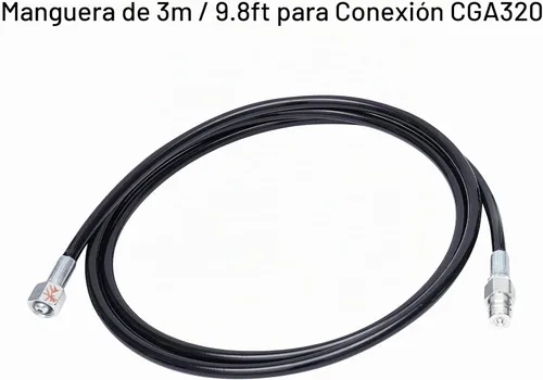 Vista 3 de Pistola de niebla de mano de CO2 para tanque de CO2 CGA320, máquina de humo con efecto de luces LED, efectos DJ, pistola de humo de niebla de CO2