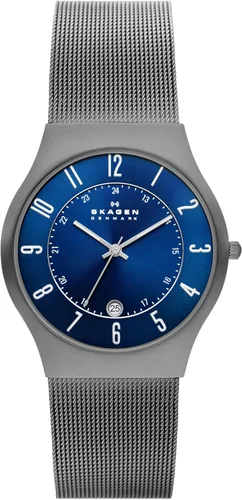 Vista 13 de Skagen Reloj analógico de cuarzo Sundby de acero inoxidable y malla para hombre
