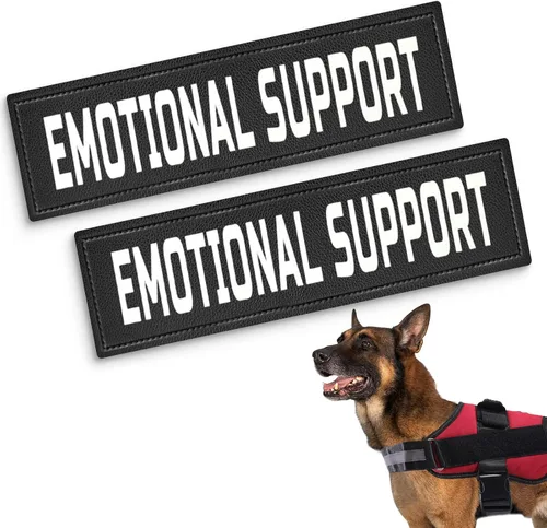 Vista 8 de NOYAL Parches de chaleco para perro, perro de servicio/en entrenamiento/apoyo emocional/perro de terapia/parches de poliuretano para no mascotas; 2