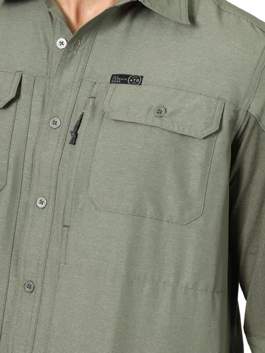 Vista 3 de ATG by Wrangler - Camisa de manga larga para hombre, hecha de material mezclado.