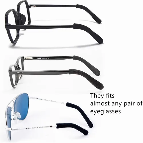 Vista 4 de DECKER Antideslizante Gafas Elásticas Temple Tips 3 Pares de Tejer Gafas Suave Cojín de Oído Puños Puntas de Gafas Manga de Oído Calcetín