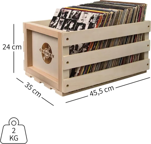 Vista 3 de Crosley Record Caja de almacenamiento. talla única Natural