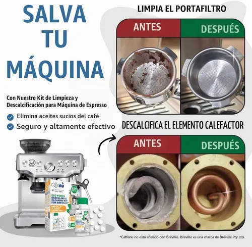 Vista 2 de Caffenu Breville - Kit de descalcificador de 2 usos y 10 tabletas de limpieza compatibles