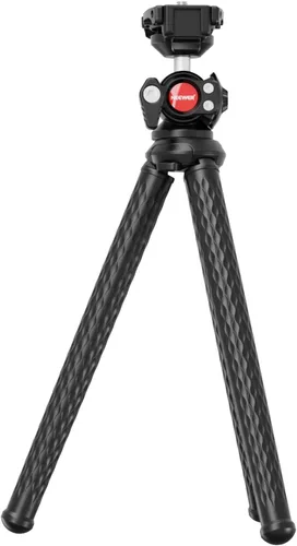 Vista 2 de NEEWER Trípode para cámara con control remoto, mini trípode flexible para teléfono con adaptador de montaje de cámara de acción, soporte oculto