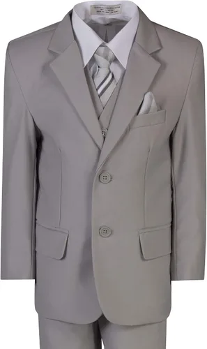 Vista 3 de Traje clásico de 6 piezas con corbata para el cuello para tamaños estándar y Husky