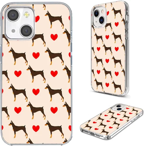 Vista 20 de Funda para iPhone 14/13, funda transparente de TPU suave de ajuste delgado con diseño de paraguas rojo de la torre Eiffel de París, a prueba de Una