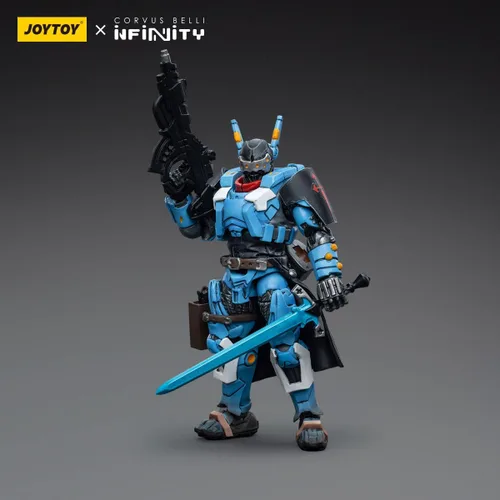 Vista 6 de JoyToy Infinity Corvus Belli 1/18 Figura de acción PanOceania Knight of Santiago Hacker