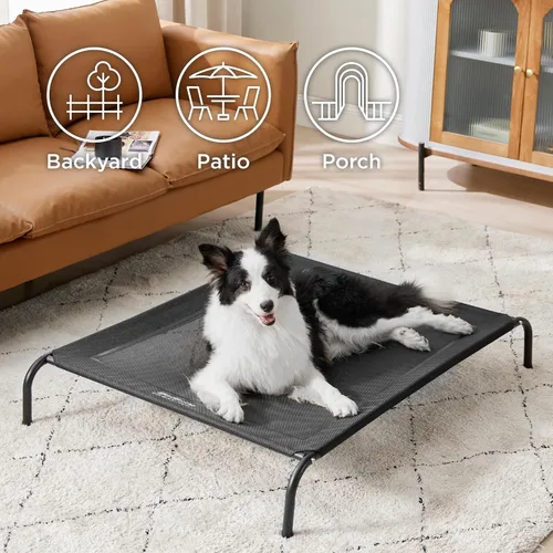 Vista 3 de Bedsure Cama para perros de enfriamiento elevada para exteriores, perro de Negro