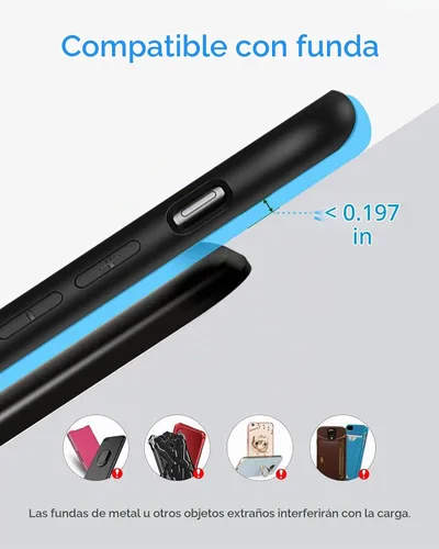 Vista 6 de NANAMI Cargador rápido, soporte de carga inalámbrico máximo de 15 W con Negro