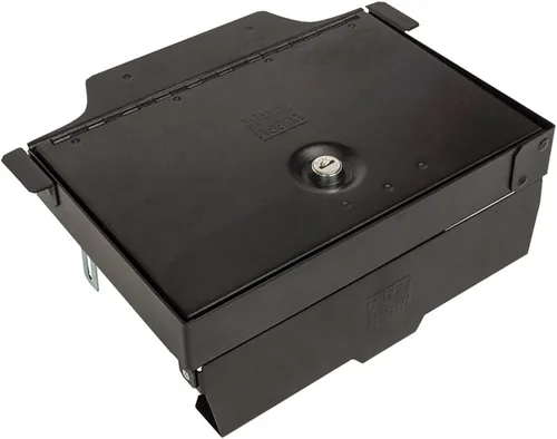 Vista 2 de Caja de seguridad de consola central Tuffy para RAM 1500/2500/3500 2019–2025, inserción de acero de calibre 16, cerradura anti-palanca, sin