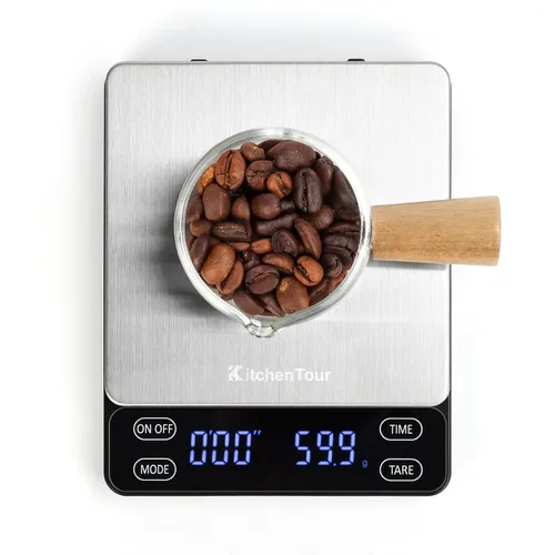 Vista 9 de K KitchenTour - Báscula digital de cocina - 500g/0.01g Balanza de alta precisión multifunción para alimentos, carne, joyas, laboratorio, quilates
