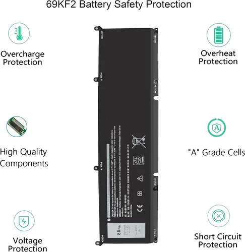 Vista 4 de Batería para portátil E7440 34GKR compatible con Dell Latitude E7420 E7450 7440 7450 E225846, 3RNFD PFXCR F38HT G0G2M T19VW 5K1GW 909H5 0909H5 G95J5