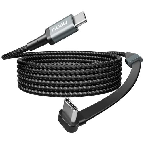 Vista 11 de Cable USB C de 1 pie, cargador tipo C de 60 W, carga rápida, cable USB-C trenzado de nailon en ángulo recto, cargador de cable C de 90 grados