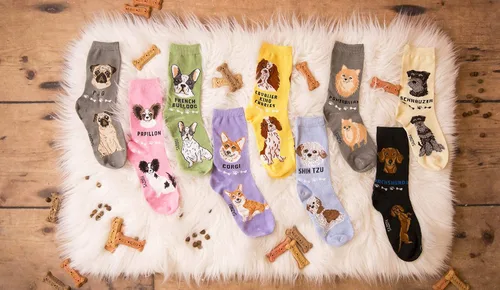 Vista 5 de Foozys Calcetines unisex para perros pequeños (2 pares), Shih Tzu, unisex