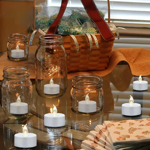 Vista 3 de Velas LED sin llama con control remoto y temporizador, paquete de 12 velas eléctricas a pilas, velas votivas parpadeantes brillantes, duran más