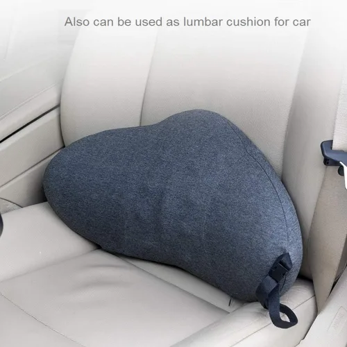 Vista 4 de Trendy Moon Memory Foam Lumbar Pillow Roll - Lumbar Cushion Low Back Support for Office Chairs and Car Seats (Dark Grey)