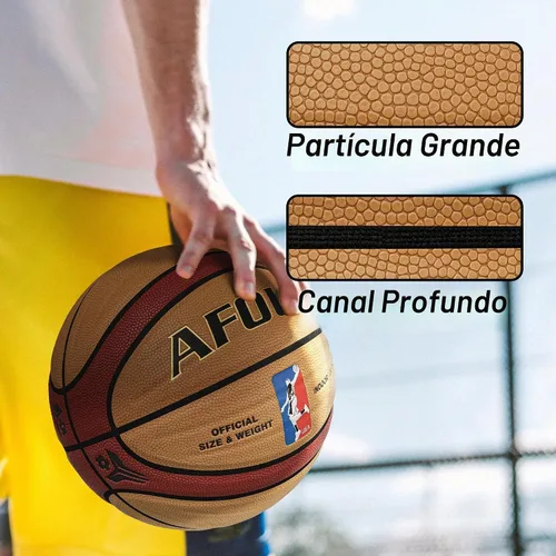 Vista 2 de Color rojo y marrón bloqueado 12 paneles de baloncesto calidad PU