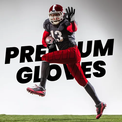 Vista 7 de LYRX Football Gloves for Youth & Adults, Super Sticky Receiver Gloves with Silicone Grip Palm, Lightweight Breathable Football Gloves for Kids Negro