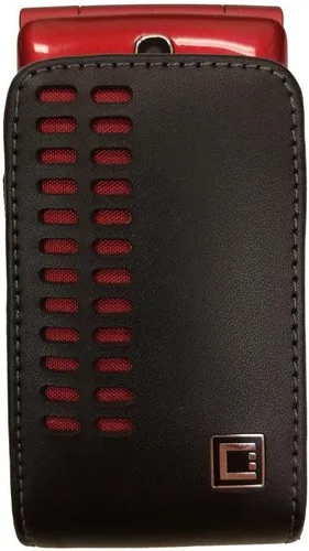 Vista 2 de Cordón colgante alrededor del cuello con parte superior abierta negro y rojo se adapta a Kyocera Dura XT
