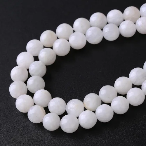 Vista 129 de 4MM 86 piezas Cuentas sueltas de piedra natural de amazonita calcedonia para hacer joyería DIY Pulsera Collar 1 hebra