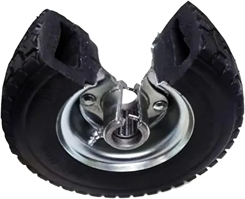 Vista 3 de Juego de 2 neumáticos de repuesto no planos para Velke Pro 1 Sulky 9X3.5-4 Black Wheel