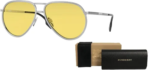 Vista 3 de BURBERRY Scott BE3135 Pilot Sunglasses for Men BUNDLE With Designer iWear Complimentary Eyewear Kit