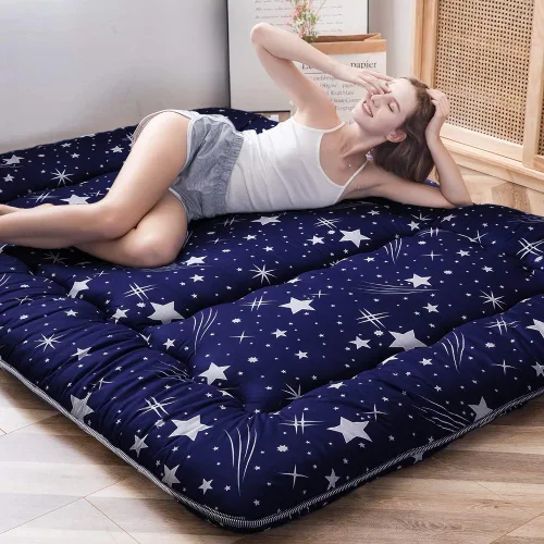 Vista 41 de MAXYOYO Colchón Japonés de Suelo Futón Colchón, Tapete de Tatami Engrosado de 4", Almohadilla para Dormir Plegable Enrollable para Niños y Niñas