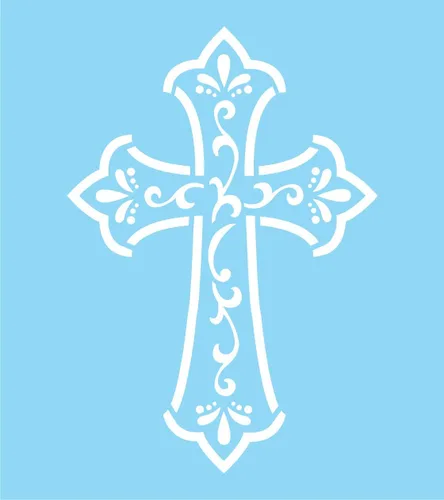 Vista 11 de Plantilla de cruz cristiana, decorativa, ornamental, religiosa, familia, letreros artísticos (5 pulgadas de alto)