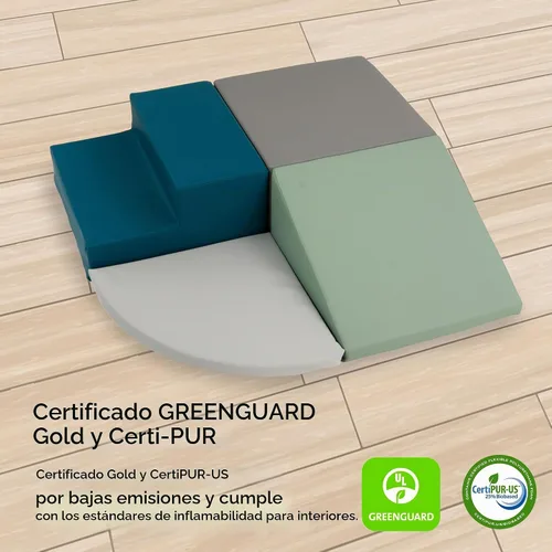 Vista 6 de Playtime Essentials - Juego de 4 bloques de espuma para escalar esquinas para niños pequeños, juego suave para interiores y bebés, para escalar