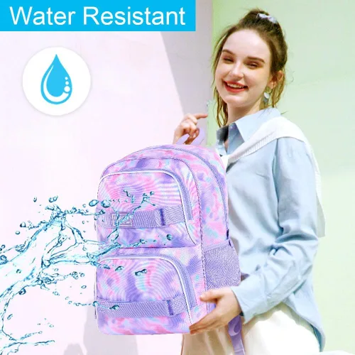 Vista 62 de Mochila para laptop, 16 pulgadas, bolsa escolar y bolsa de almuerzo, mochilas resistentes al agua para adolescentes, niñas, mujeres, estudiantes
