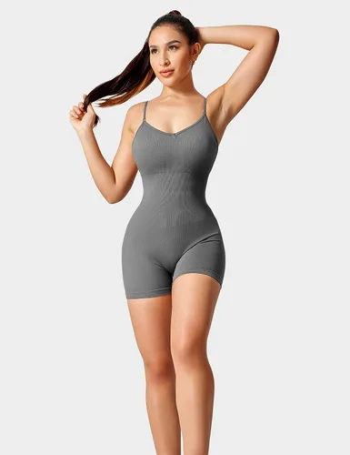 Vista 4 de YEOREO Jeni - Body corto para mujer, con forma de glúteos, sexy, sin espalda, para entrenamiento