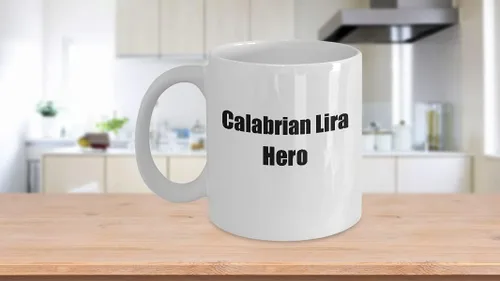 Vista 3 de EzGift Divertida taza de héroe calabriana de Lira para músico, regalo para músico, reproductor de instrumentos, taza de café y té, 11 onzas