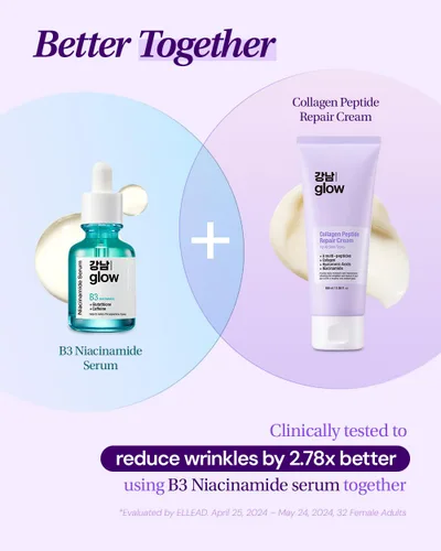 Vista 5 de GANGNAM GLOW Crema reparadora de péptidos de colágeno, hidratante facial con péptidos de colágeno y niacinamida, crema de día y noche con retinol