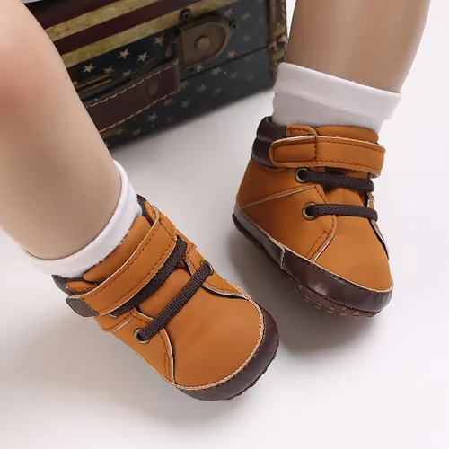 Vista 4 de SOFMUO Zapatos deportivos para bebés, niños y niñas, de piel sintética, antideslizantes, suela de goma suave, botines de vestir para niños pequeños