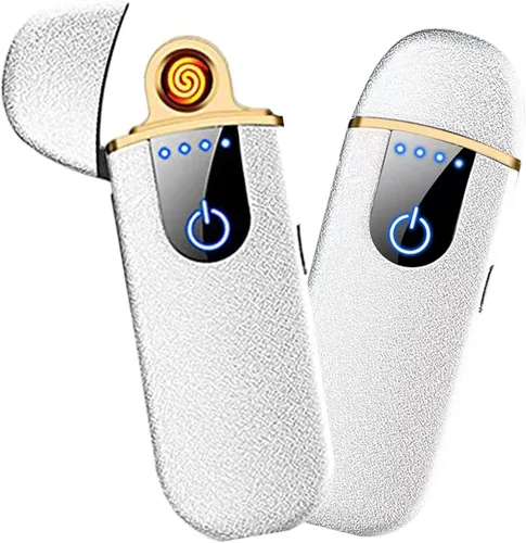 Vista 16 de Encendedor electrónico, encendedor eléctrico inteligente, mini encendedor recargable USB con ignición táctil de doble lado, encendedor sin llama a
