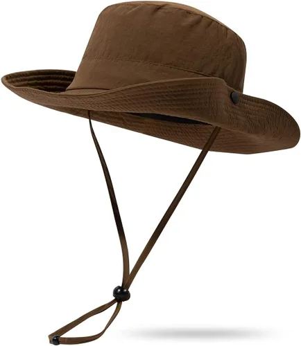 Vista 13 de CLAPE Sombrero de pescador para exteriores, impermeable, UPF 50+, ala Boonie para mujeres y hombres, ligero para senderismo, safari, sombrero