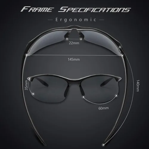 Vista 5 de JULI - Gafas de sol deportivas polarizadas para hombres y mujeres, marco irrompible Tr90 para correr, pescar, béisbol, conducir, MJ8002