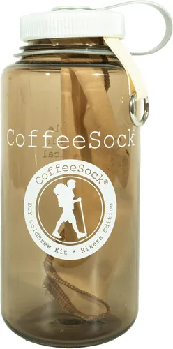 Vista 2 de CoffeeSock Filtro de café reutilizable para botellas de agua de boca ancha de 32 onzas – Bolsa de algodón orgánico certificado GOTS, máquina