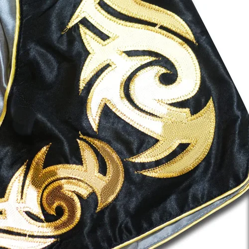 Vista 2 de Pantalones cortos de Muay Thai para niños (4 años a 10 años) para boxeo, kickboxing, artes marciales mixtas, entrenamiento para niños y niñas
