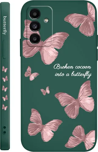 Vista 8 de LEECG Funda para teléfono Galaxy A13 5G, para Samsung A13 5G, patrón de mariposa, diseño lateral creativo, protector protector suave a prueba
