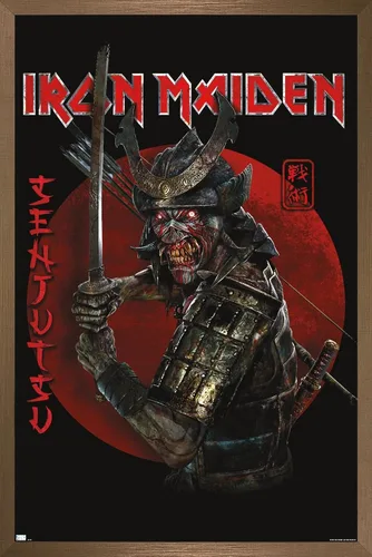 Vista 15 de Trends International Iron Maiden - Póster de pared Senjutsu, 14.72 x 22.37 pulgadas, versión enmarcada de madera de granero Versión enmarcada