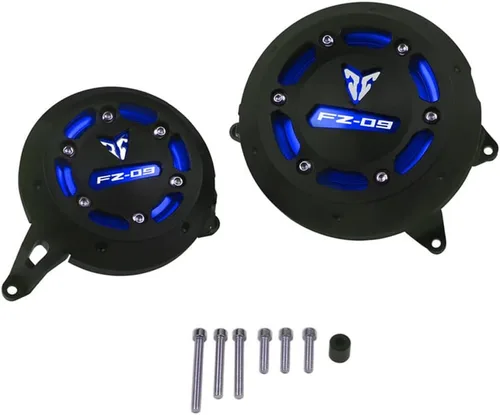 Vista 6 de Protector de aluminio del estator del protector del motor del CNC Compatible con Yamaha MT09 FZ09 (negro)