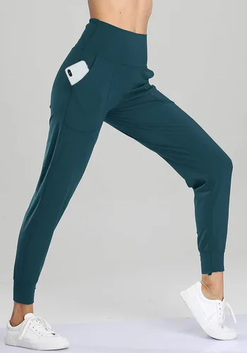 Vista 55 de Oalka - Pantalones deportivos para mujer, con cintura alta y bolsillos, para hacer deporte, yoga y entrenar