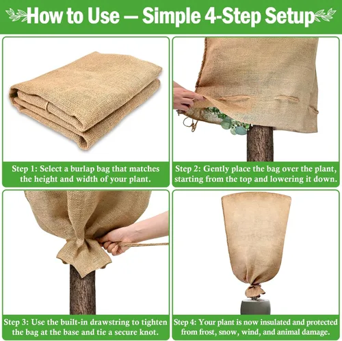Vista 4 de Legigo Paquete de 3 bolsas de arpillera de 24 x 40 pulgadas para protección