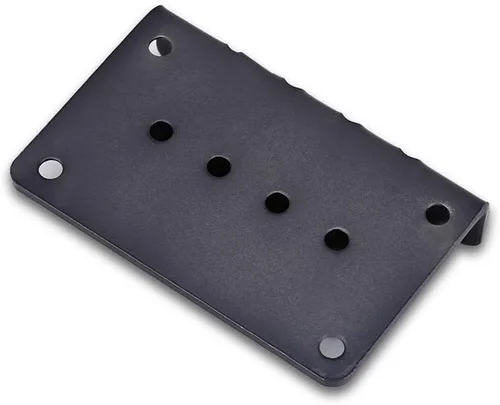 Vista 2 de Bnineteenteam Puente de guitarra eléctrica, puente de metal fijo para sillín rígido para caja de cigarrillos de 4 cuerdas, Ukelele de bajo con juego