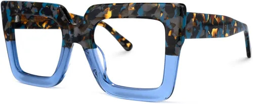Vista 4 de Zeelool Elegantes gafas cuadradas de gran tamaño con bloqueo de luz azul para mujer, 100% protección UV400, Brandon VFP0306