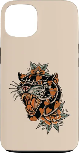 Vista 7 de American Traditional Panther with Hearts Old School Tattoo Case para iPhone 17