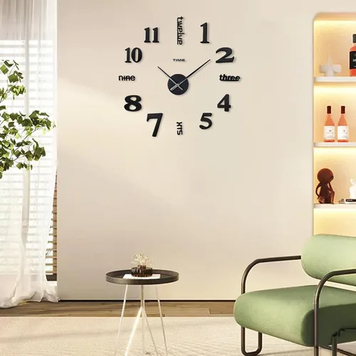 Vista 6 de AILILIFE Reloj de pared DIY de 20 a 28 pulgadas, 3D, sin marco, silencioso, sin tictac, moderno, funciona con pilas, para sala de estar, dormitorio