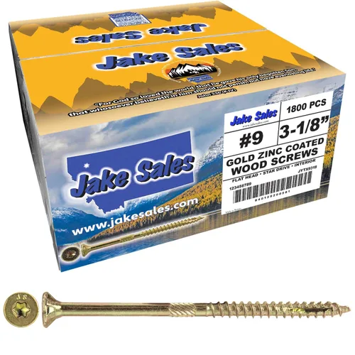 Vista 167 de 8 x 1 revestimiento exterior recubierto de bronce, tornillo de madera multiusos compatible con ACQ, cabeza plana Torx/Star Drive de 1 libra, 288