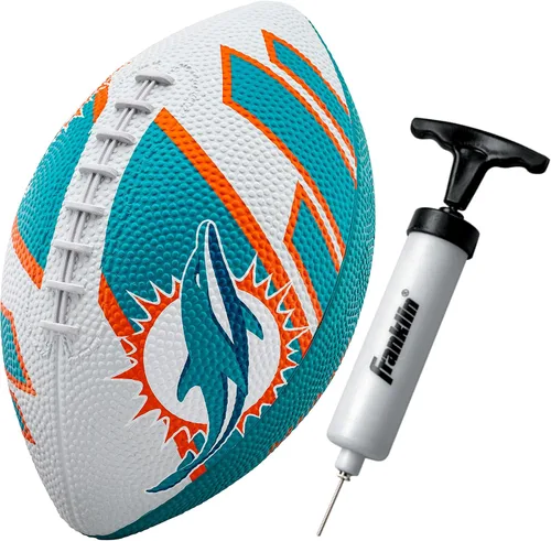 Vista 30 de Franklin Sports NFL Team Footballs - Rubber Youth Mini Balls for All Teams - Kids 8.5" Football + Air Pump Sets - Official NFL Licensed